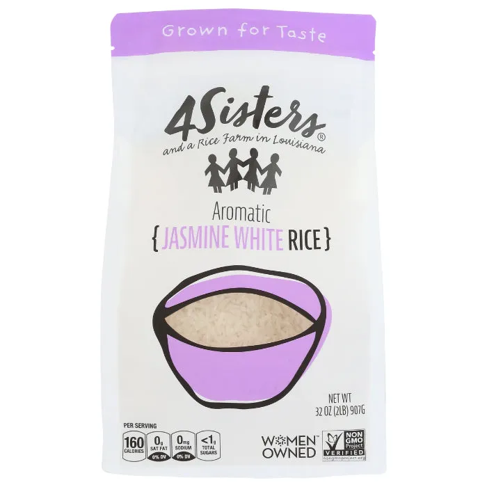 4 Sisters - Long Grain Jasmine Rice, 2 Lb - Pack of 6