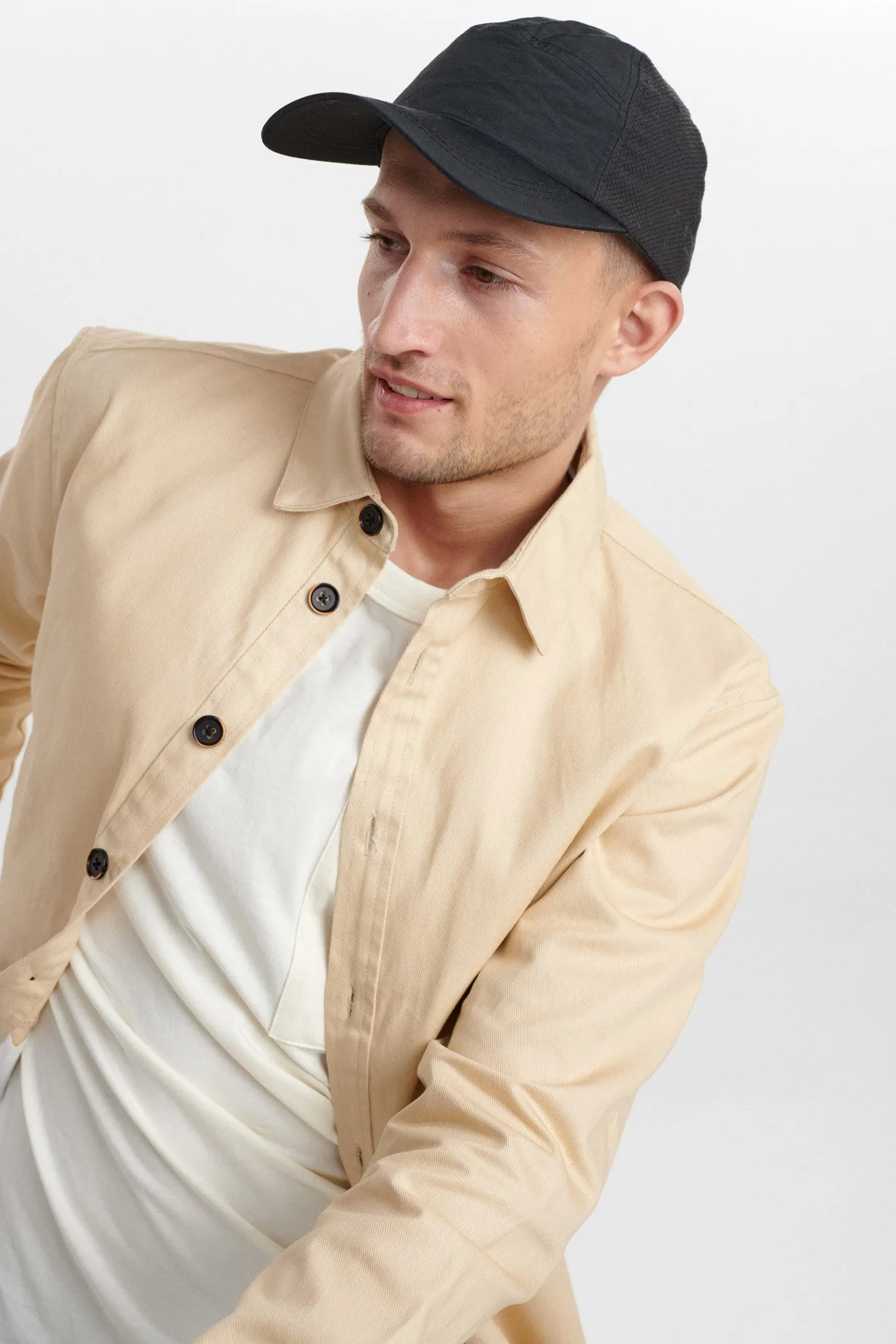 AKOSCAR TWIL BLOCK OVERSHIRT - Brown Rice