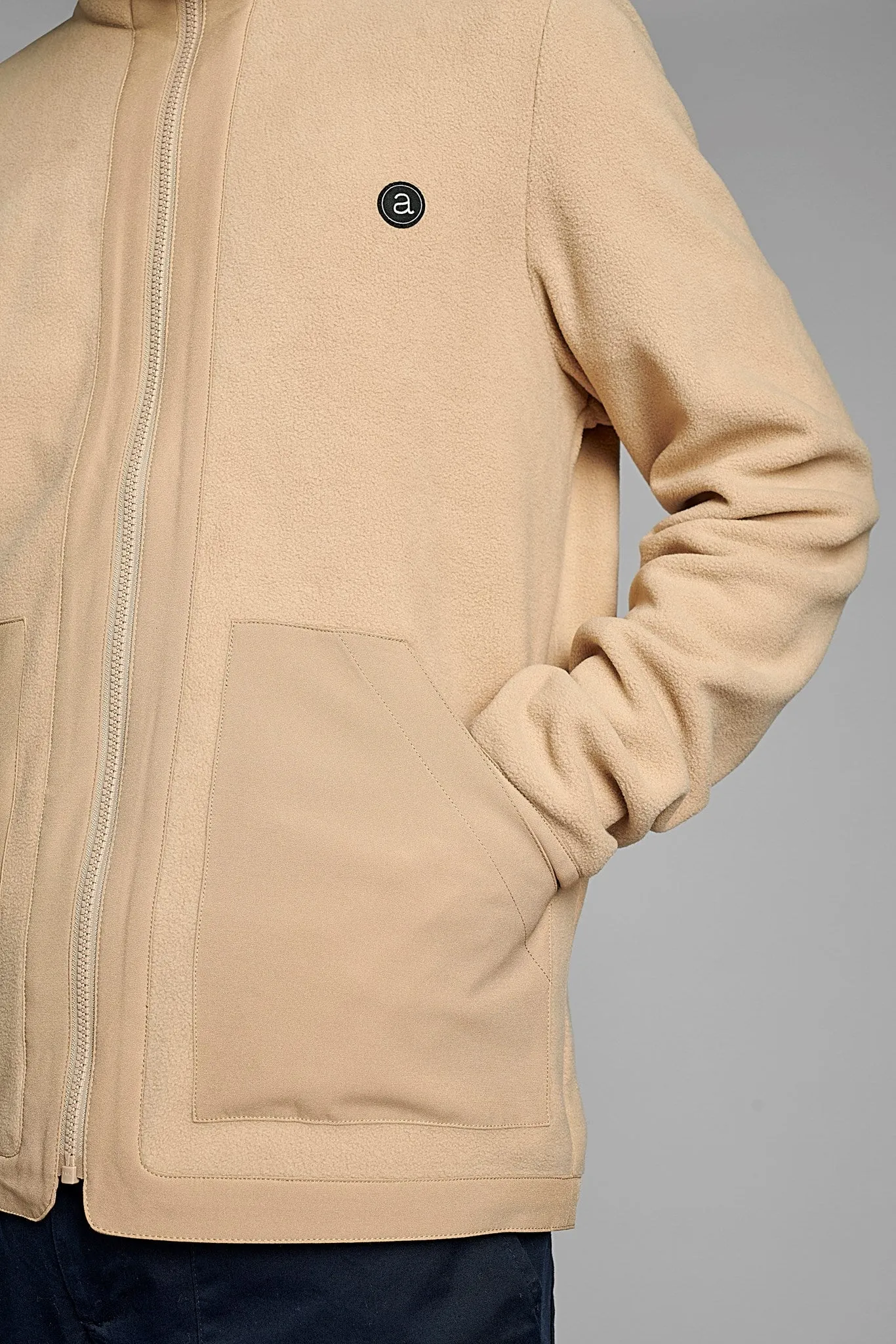 AKTOM FLEECE CARDIGAN - Brown Rice