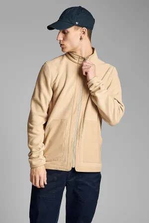AKTOM FLEECE CARDIGAN - Brown Rice