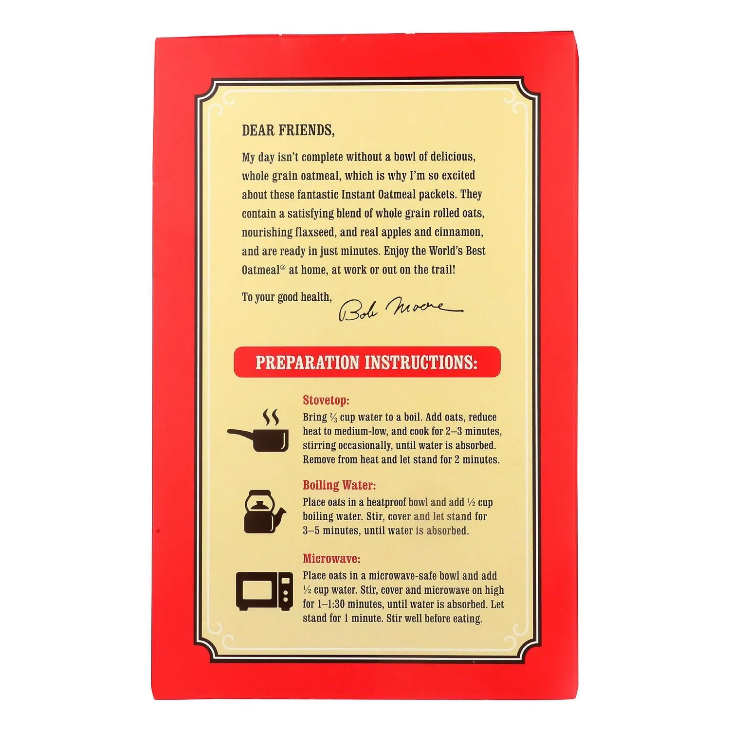 Bob's Red Mill Instant Oatmeal Packets