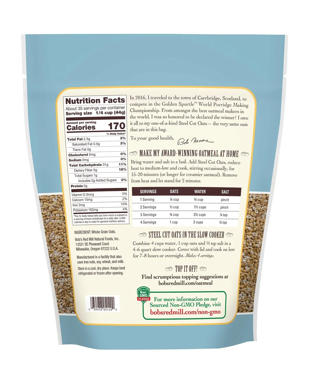 Bob's Red Mill Steel Cut Oats