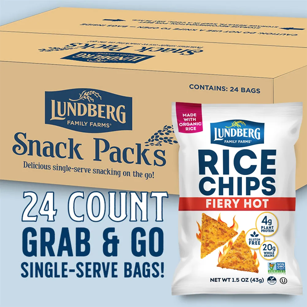 Fiery Hot Rice Chips - Single-Serve