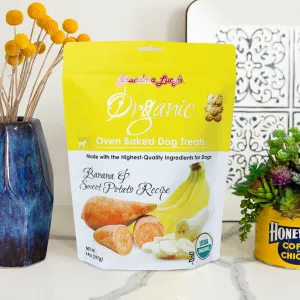 Grandma Lucy's Organic Oven Baked Dog Treats Banana & Sweet Potato