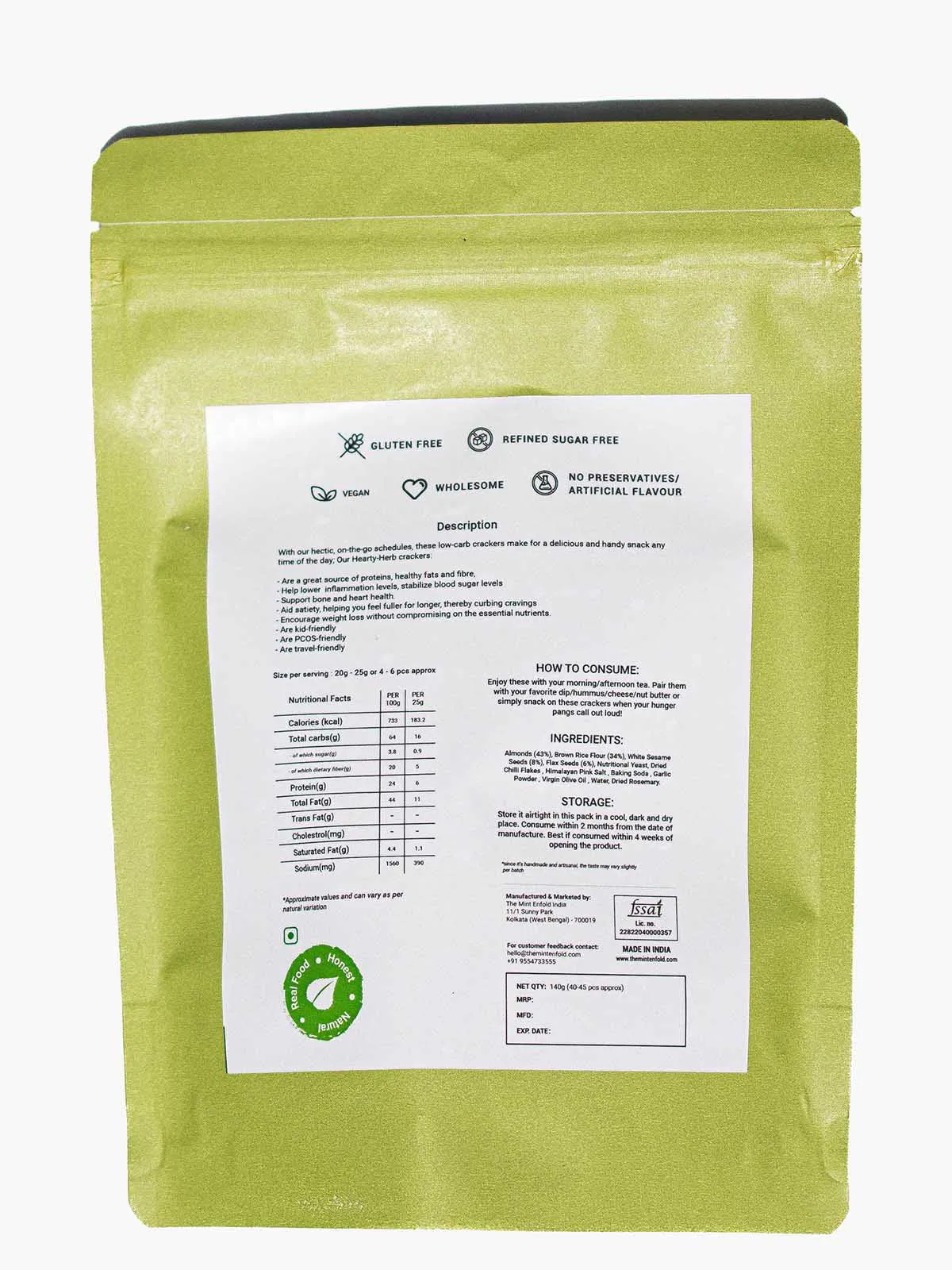 Hearty Herb Crackers 40pcs
