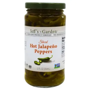 Jeff's Garden Sliced Hot Jalapeno Peppers 12oz