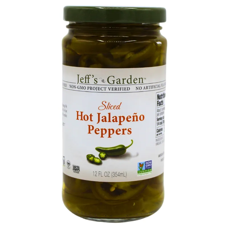 Jeff's Garden Sliced Hot Jalapeno Peppers 12oz