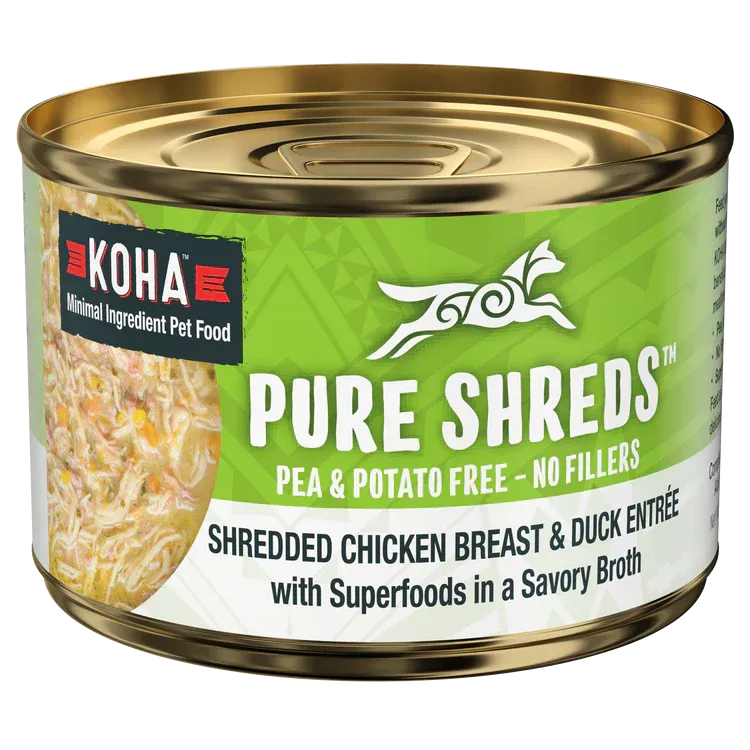 Koha Dog Grain Free Shredded Chicken And Duck 5.5oz. (Case of 12)