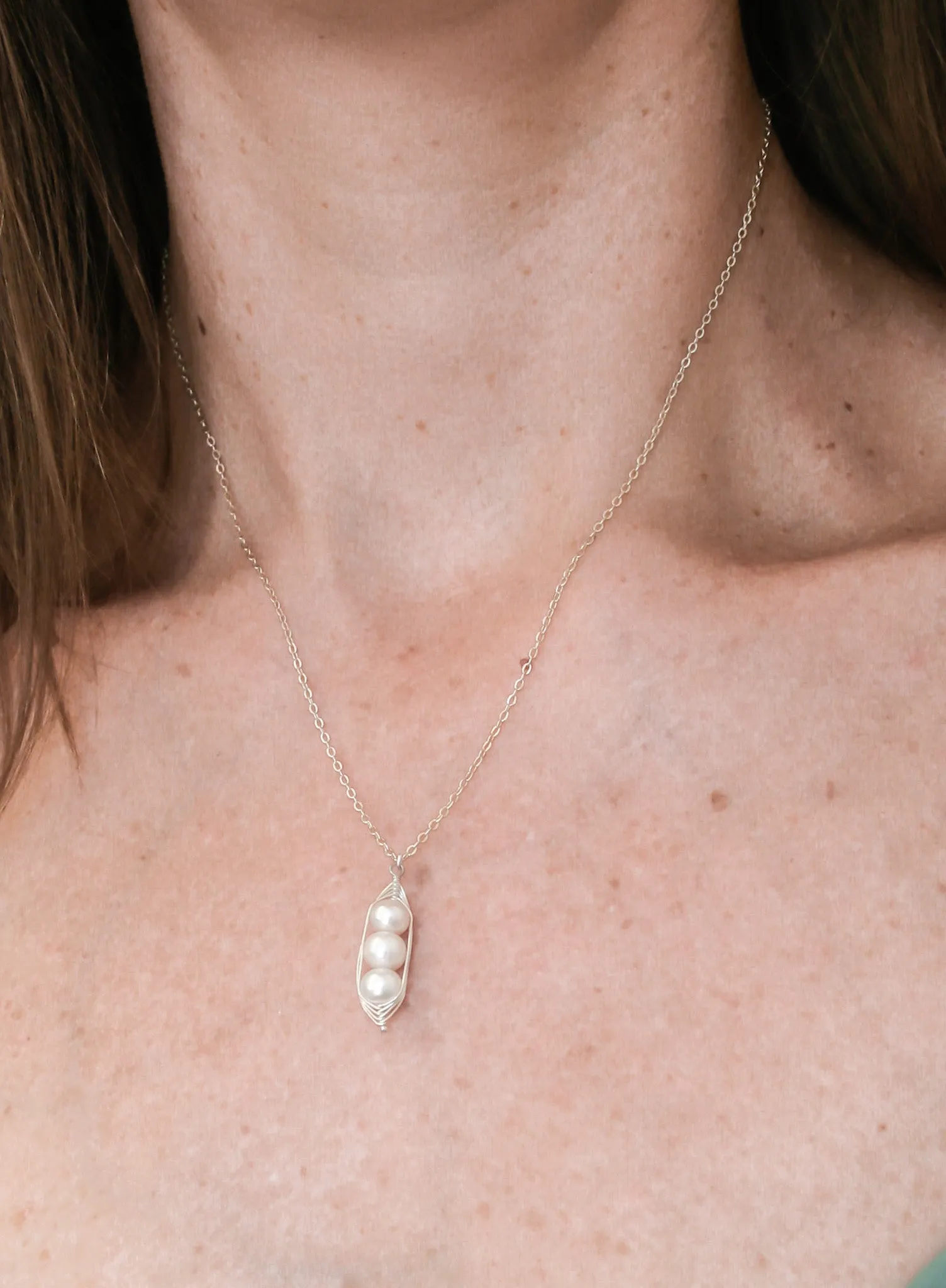 Three peas in a pod necklace [made to order]