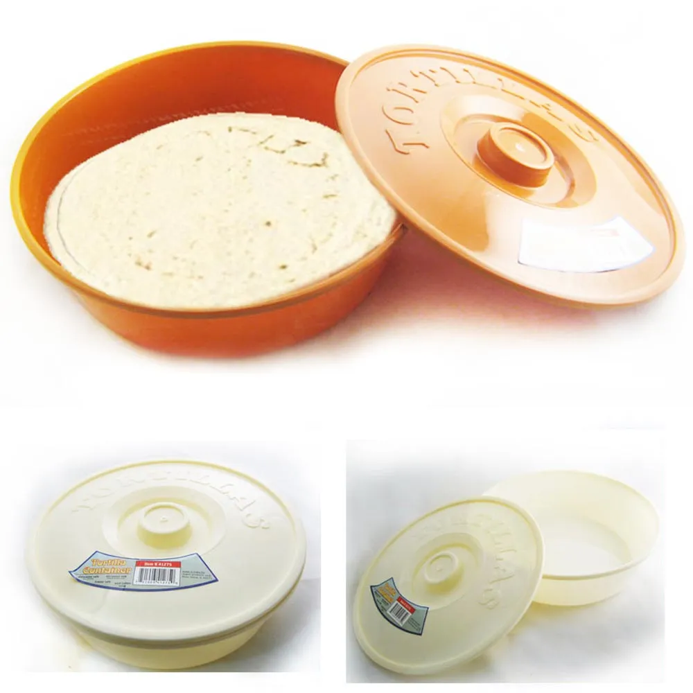 Tortilla Container Keeper Microwave Warmer 8" Round Pita Taco Warm Flatbread New