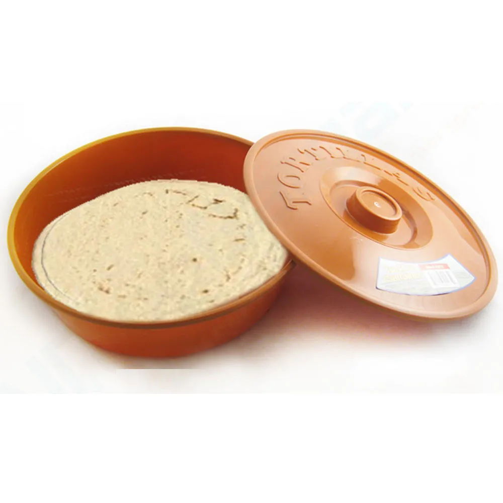 Tortilla Container Keeper Microwave Warmer 8" Round Pita Taco Warm Flatbread New